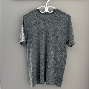 lululemon Vent Tech Heathered Gray/Green Short Sleeve Tee